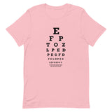 Too Close Eye Chart Men's Signature Tee
