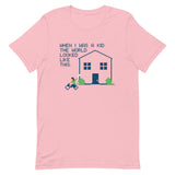 When I Was A Kid The World Men's Signature Tee