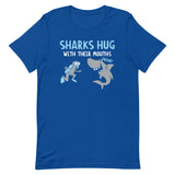 Sharks Hug With Their Mouths Men's Signature Tee