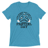 Live Every Day Like It's Pretzel Day Men's Tri-Blend Tee