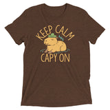Keep Calm And Capy On Men's Tri-Blend Tee