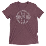 Schrodinger's Cat Walks Into A Bar Men's Tri-Blend Tee