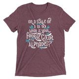 Favorite Color In The Alphabet Men's Tri-Blend Tee