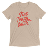 Not Today Satan Men's Tri-Blend Tee