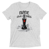 None Shall Pass Black Knight Men's Tri-Blend Tee