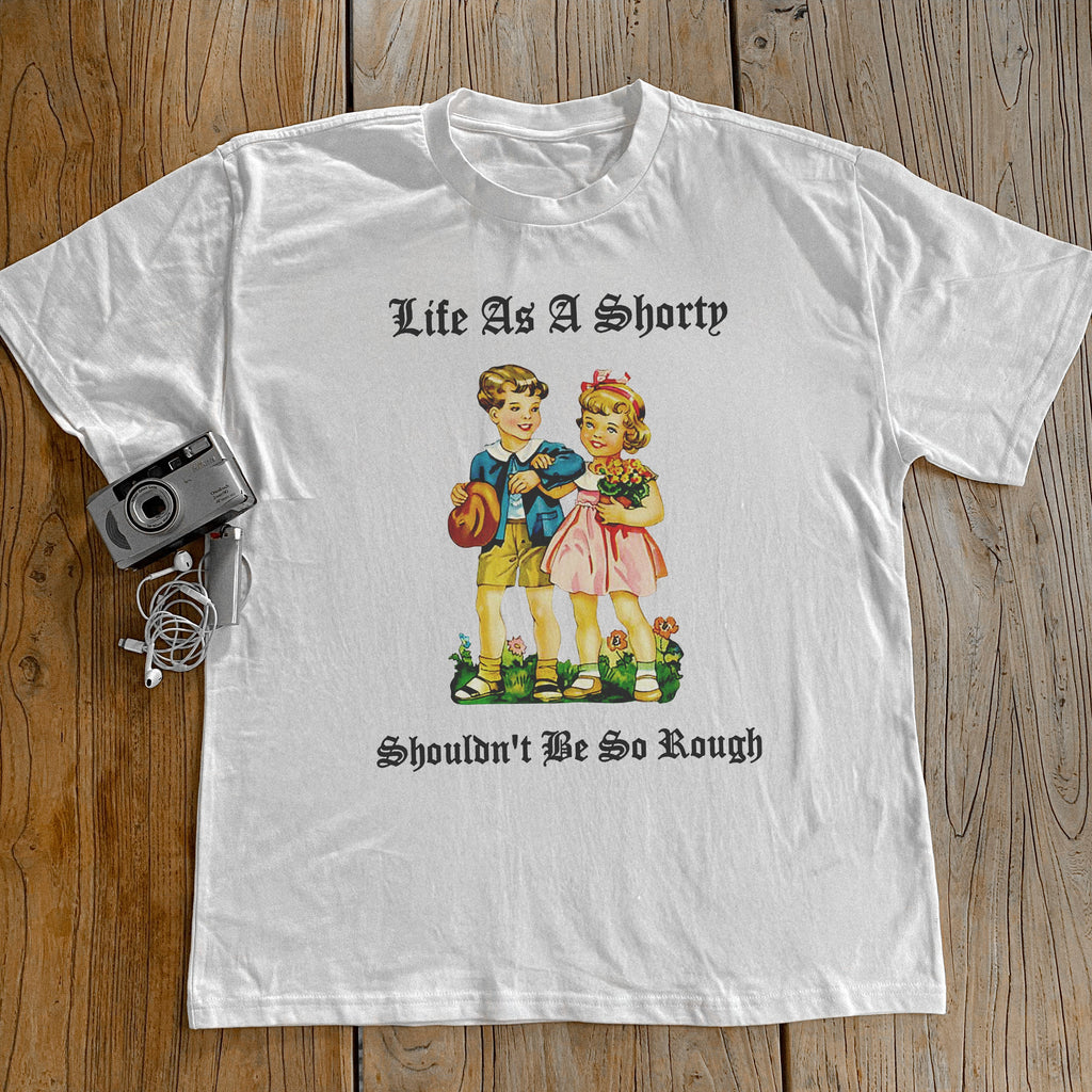 LIFE AS A SHORTY HEAVYWEIGHT WHITE T-SHIRT