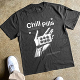 CHILL PILLS HEAVYWEIGHT BLACK TSHIRT