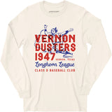 Vernon Dusters - Texas - Vintage Defunct Baseball Teams - Long Sleeve T-Shirt