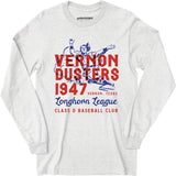 Vernon Dusters - Texas - Vintage Defunct Baseball Teams - Long Sleeve T-Shirt