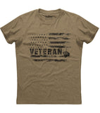 Veterans USA Flag Patriotic Mens Heavy Weight T-Shirt (O)