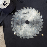 SAW BLADE HEAVY FADED BLACK T-SHIRT