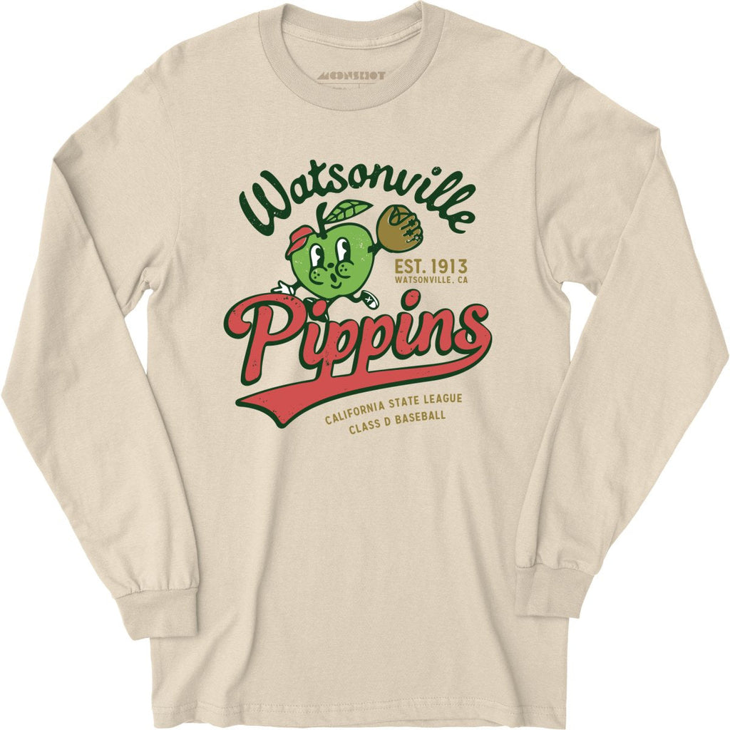 Watsonville Pippins - California - Vintage Defunct Baseball Teams - Long Sleeve T-Shirt