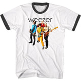 Weezer The Band Short Sleeve Ringer Boyfriend Tee