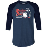 Westchester Bowl - Bakersfield, CA - Vintage Bowling Alley - 3/4 Sleeve Raglan T-Shirt