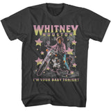 Whitney Houston - Motorcycle Stars Boyfriend Tee