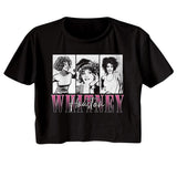 Whitney Houston - Three Rectangles Womens Crop Tee