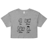 Un Deux Trois Cat Women's Crop Tee