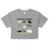Animals Of The World Women's Crop Tee