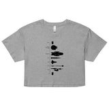 Space Ship Timeline Women's Crop Tee