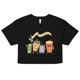 Let's All Go Watch Scary Movies Women's Crop Tee