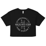 Schrodinger's Cat Walks Into A Bar Women's Crop Tee
