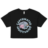 Caffeinated & Moo'tivated Women's Crop Tee