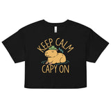 Keep Calm And Capy On Women's Crop Tee