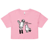 Shhh Coffee First Women's Crop Tee