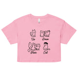 Un Deux Trois Cat Women's Crop Tee