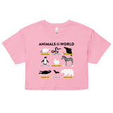 Animals Of The World Women's Crop Tee