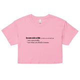 Inconceivable Definition Women's Crop Tee