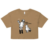 Shhh Coffee First Women's Crop Tee