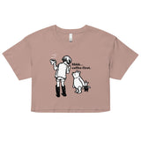 Shhh Coffee First Women's Crop Tee