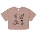 Un Deux Trois Cat Women's Crop Tee