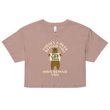 There's A Bear Behind You, 100% Behind You Women's Crop Tee
