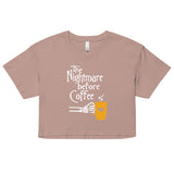 The Nightmare Before Coffee Women's Crop Tee