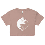 Yin Yang Cats Women's Crop Tee
