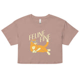 Feline Fine Women's Crop Tee