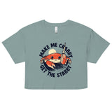 Make Me Crabby Get The Stabby Women's Crop Tee