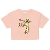 Moo, I'm A Goat Women's Crop Tee