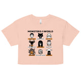 Monsters Of The World Women's Crop Tee