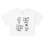 Un Deux Trois Cat Women's Crop Tee