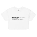 Inconceivable Definition Women's Crop Tee