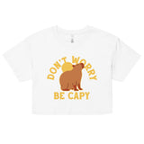 Don't Worry Be Capy Women's Crop Tee