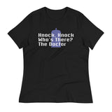 Knock Knock! Who's There? The Doctor Women's Signature Tee