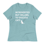 Introverted But Willing To Discuss Cats Women's Signature Tee