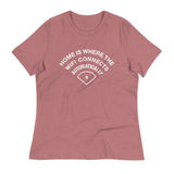 Home Is Where The WiFI Connects Automatically Women's Signature Tee