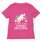 Save The Chubby Unicorns Women's V-Neck Tee