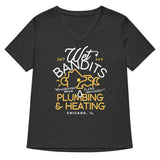 Wet Bandits Plumbing & Heating Women's V-Neck Tee