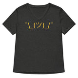 Shrug Emoji Women's V-Neck Tee